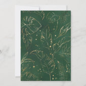Tropische Waterverf Foliage Gold Couples Shower Kaart (Achterkant)
