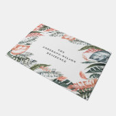 Tropische waterverf foliën florale deklaag deurmat (Schuin)