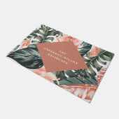 Tropische waterverf foliën florale deklaag deurmat (Schuin)