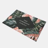 Tropische waterverf foliën florale deklaag deurmat (Schuin)