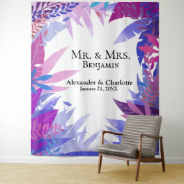 Tropische Waterverf Fotocabine Achtergrond voor Br Wandkleed