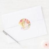 Tropische Waterverf Freesia Ronde Sticker (Envelop)
