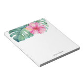 Tropische Waterverf Gepersonaliseerd briefpapier Notitieblok (Schuin)