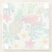 Tropische Waterverf Glazen Onderzetter (Achterkant)