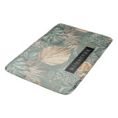 Tropische Waterverf Gold en groen lederen patroon Badmat (Gekanteld)