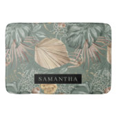 Tropische Waterverf Gold en groen lederen patroon Badmat (Voorkant)