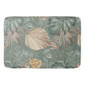 Tropische Waterverf Gold en groen lederen patroon Badmat (Voorkant)