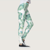 Tropische Waterverf Greenery Yoga Leggings (Rechts)
