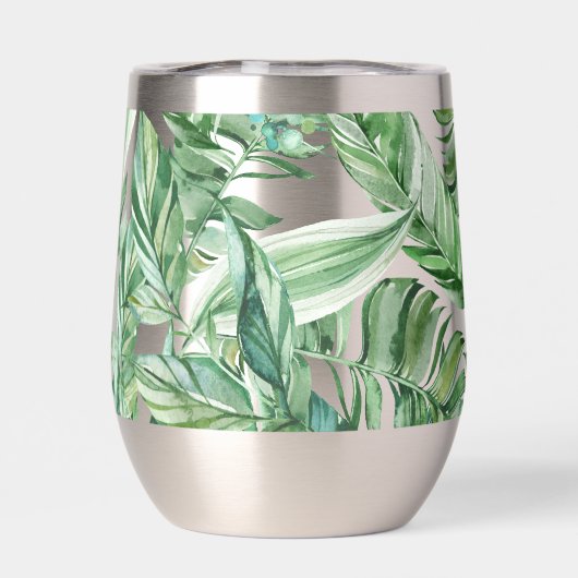 Tropische Waterverf Groen Bladeren Gouden Liefde ( (Achterkant)