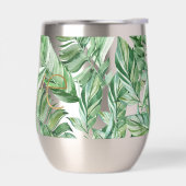 Tropische Waterverf Groen Bladeren Gouden Liefde ( (Links)