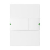 Tropische Waterverf groen bloemenbruiloft Uitnodigingen Wikkel (Achterkant Voorbeeld)