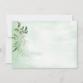 Tropische Waterverf Groen & Goud Monstera bladeren Save The Date (Achterkant)