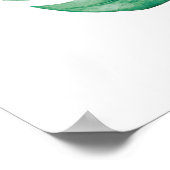 Tropische Waterverf Groene Bladeren Illustratie Poster (Hoek)