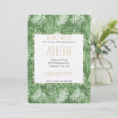 Tropische Waterverf Groene bladeren Verjaardag Kaart (Staand voorkant)