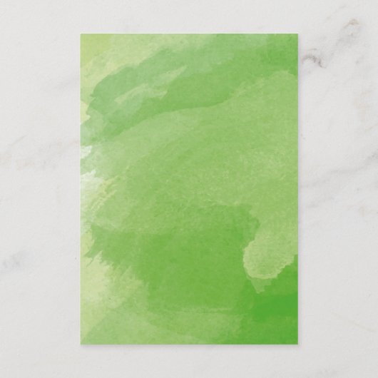 Tropische Waterverf Groene Monstera Bladeren Informatiekaartje (Achterkant)