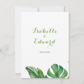 Tropische Waterverf Groene Monstera Vertrouwt (Achterkant)