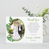 Tropische Waterverf Groene Monstera Vertrouwt Bedankkaart (Staand voorkant)