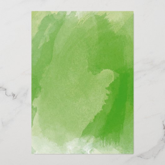 Tropische Waterverf Groene Monstera Vertrouwt Folie Uitnodiging (Achterkant)