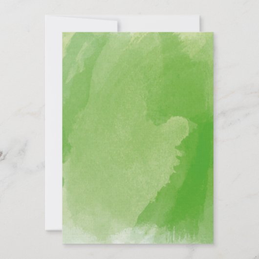 Tropische Waterverf Groene Monstera Vertrouwt Kaart (Achterkant)