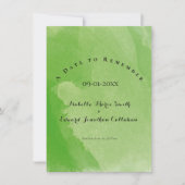 Tropische Waterverf Groene Weddenschap Monstera Le Save The Date (Voorkant)