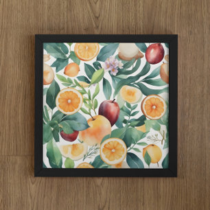 Tropische Waterverf Harmonie van vruchten en blade Poster