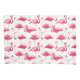 Tropische Waterverf Helder Roze Flamingo patroon Kussensloop