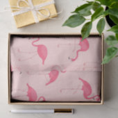 Tropische Waterverf Helder Roze Flamingo patroon Tissuepapier (Geschenk)