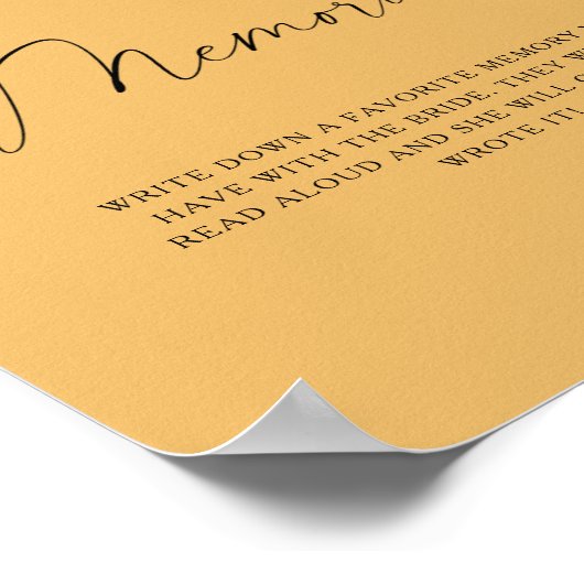 Tropische waterverf - herinneringen met de bruid poster (Hoek)