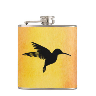 Tropische Waterverf Hummingbird Colibri Flask Heupfles