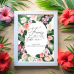 Tropische Waterverf is voordelig, neem één Poster<br><div class="desc">Tropische Waterverf is goed voor één Poster. Overeenkomende objecten beschikbaar. Zie hier het volledige collectie: https://www.zazzle.com/collections/watercolor_tropical_flowers_and_leaves-119671500108864210</div>