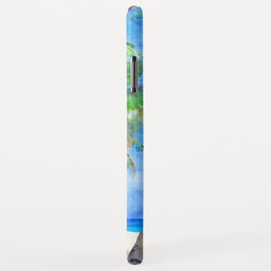 Tropische Waterverf Island Beach Palm Zeilboot Case-Mate iPhone Case (Achterkant/rechts)