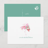 Tropische Waterverf Kerstmis Briefkaart (Voorkant / Achterkant)