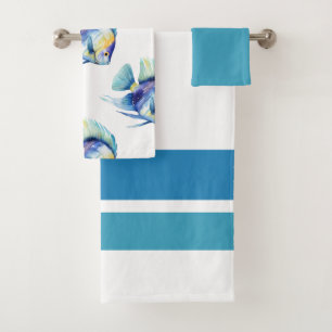 Tropische Waterverf Kleurrijke Vis Badkamer Bad Handdoek