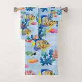 Tropische Waterverf koraalsceen onderwater Bad Handdoek (Insitu)