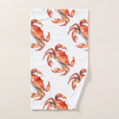 Tropische Waterverf krab badkamer Bad Handdoek (Handdoek)