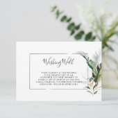 Tropische Waterverf laat bruiloft goed wensen Informatiekaartje (Staand voorkant)