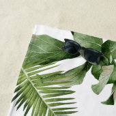 Tropische Waterverf laat de scriptnaam Monogram Strandlaken (In situ)