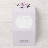 Tropische Waterverf Lavender Hawaiian Weddenschap All In One Uitnodiging (Buitenkant)