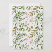 Tropische Waterverf Leaf Lijst Wedding Kaart (Achterkant)