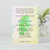 Tropische Waterverf Leaf Wedding Suite Kaart (Staand voorkant)