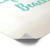 Tropische Waterverf Leven is een strand palmboom Poster (Hoek)