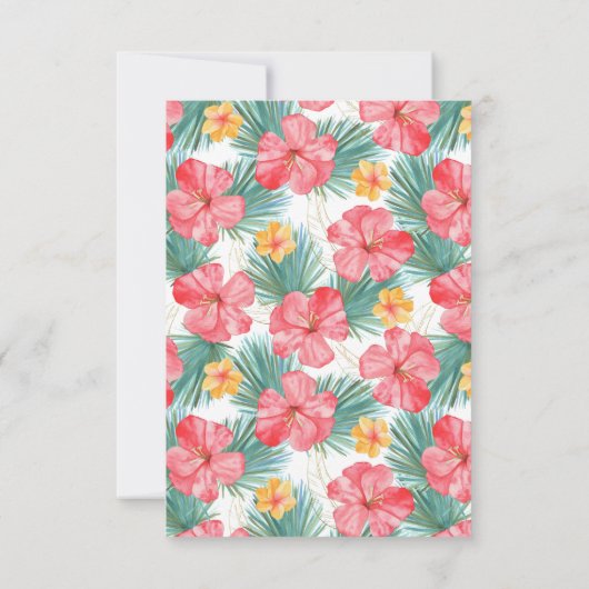 Tropische Waterverf Lion Wilde over je Valentijn Notitiekaartje (Achterkant)