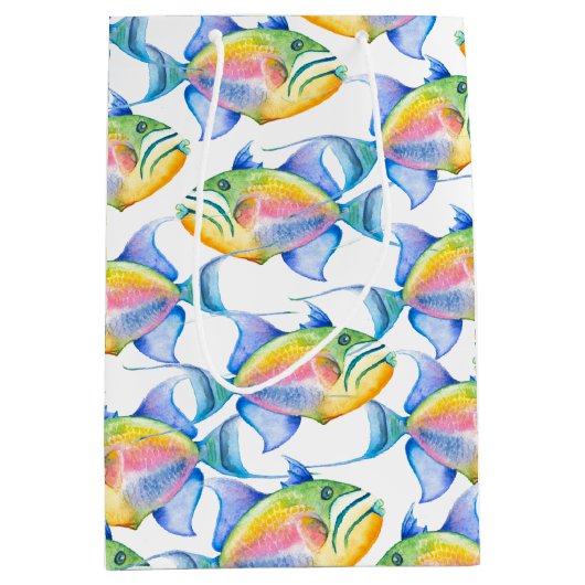 Tropische Waterverf Medium Cadeauzakje (Voorkant)