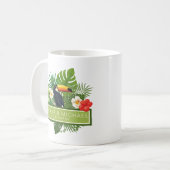 Tropische waterverf met toucans bruiloft ID577 Koffiemok (Voorkant links)