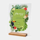 Tropische waterverf met toucans voor groene ID577 Acryl Bord (Hoek)