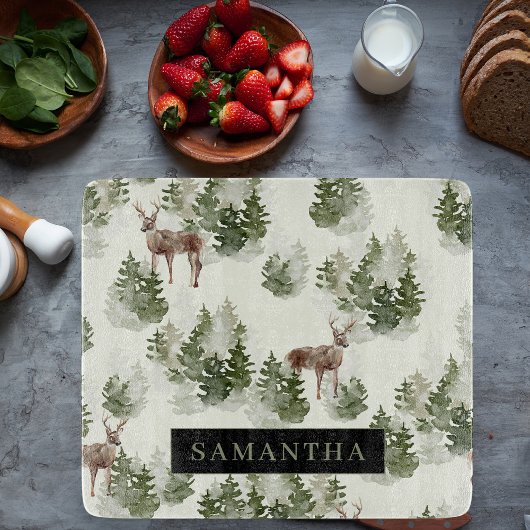 Tropische Waterverf Modern Oasis laat patroonpatro Snijplank