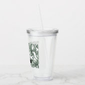 Tropische Waterverf Modern oasis leest Patroon Acryl Drinkbeker (Links)