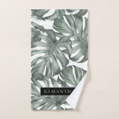 Tropische Waterverf Modern oasis leest Patroon Bad Handdoek (Handdoek)