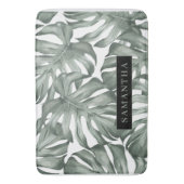 Tropische Waterverf Modern oasis leest Patroon Badmat (Voorkant Verticaal)