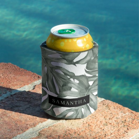 Tropische Waterverf Modern oasis leest Patroon Blikjeskoeler (Insitu Zwembad)